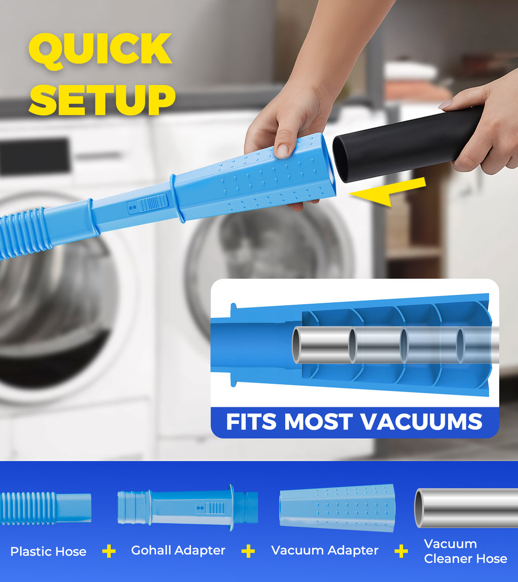 Dryer Lint Vacuum Attachment (Blue)
