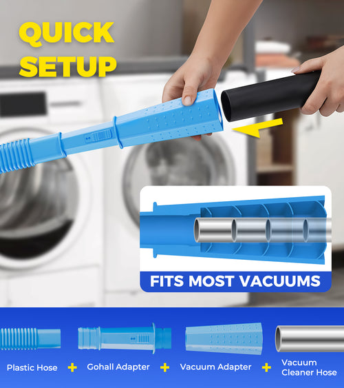 Dryer Lint Vacuum Attachment (Blue)