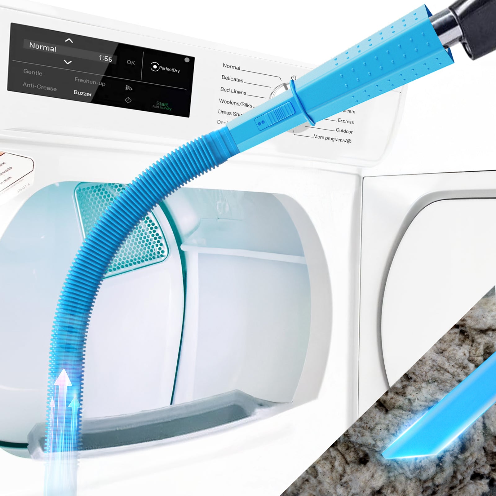 Dryer Lint Vacuum Attachment (Blue)
