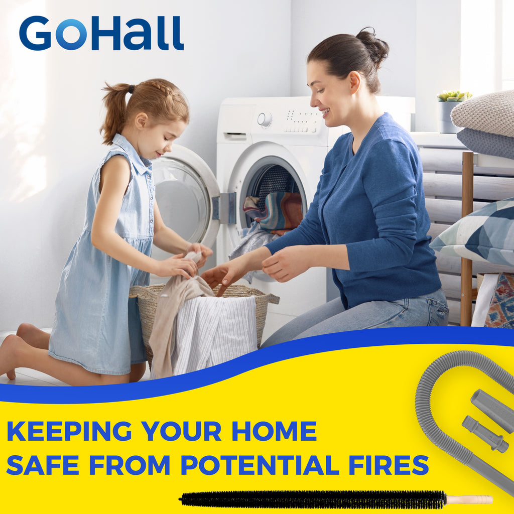 Dryer Lint Vacuum Attachment with Dryer Lint Remover Brush (Grey)